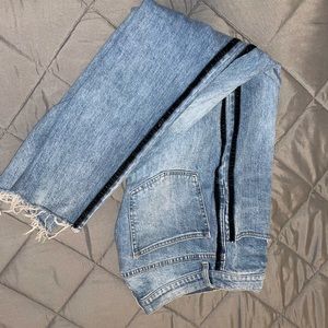 pacsun denim jeans with velvet stripes